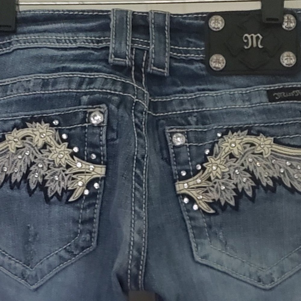 Miss Me Distressed Angel Wing Jeans 35%Price Drop!